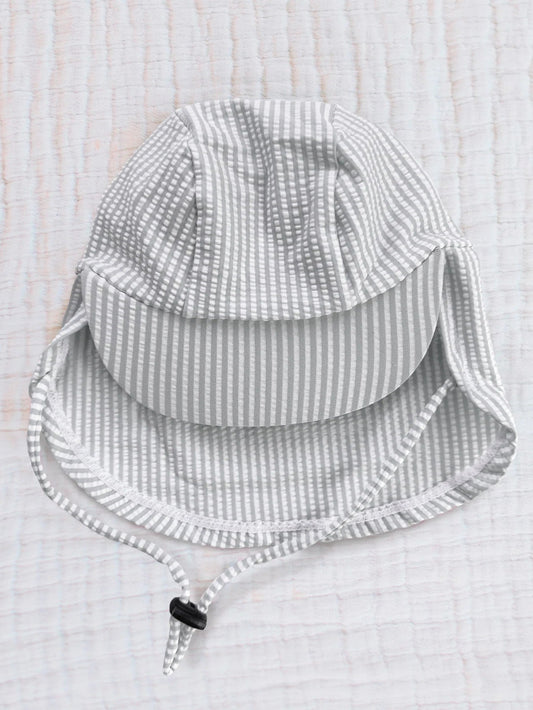 Honeysuckle Grey Stripe Stretch Sunhat (New Retail Item) / 12-24m