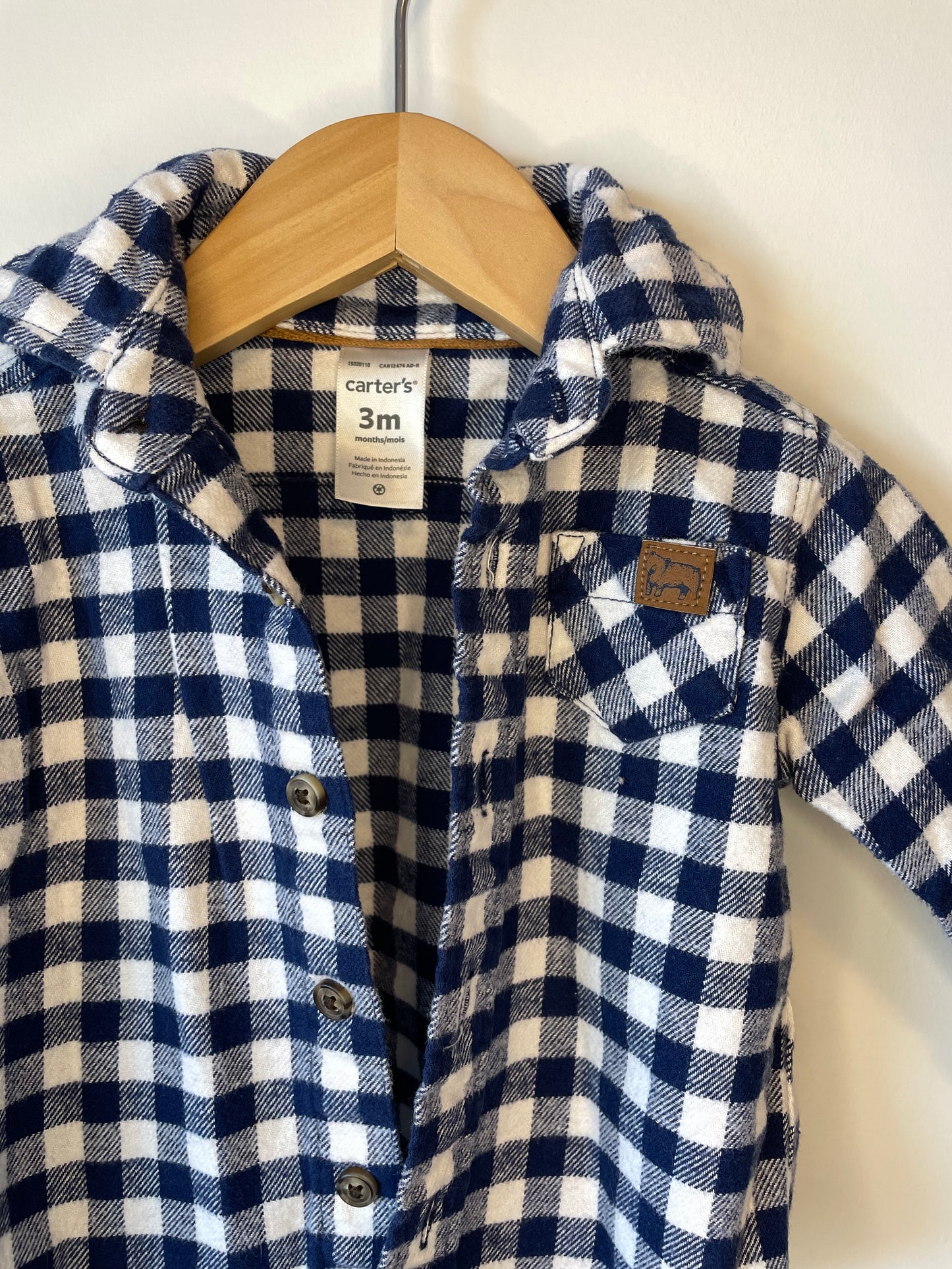 Blue Checkered Flannel / 3m